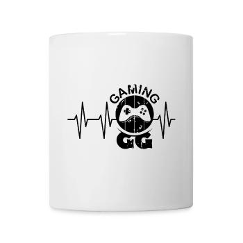 gamer icon icon gaming controller heartbeat gg - Mug - white - Front