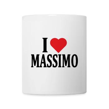 t-shirt I love Massimo t-shirt gift idea - Mug - white - Front