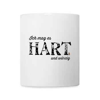 Hart und Würzig Textdesign - Tasse - Weiß - Vorne
