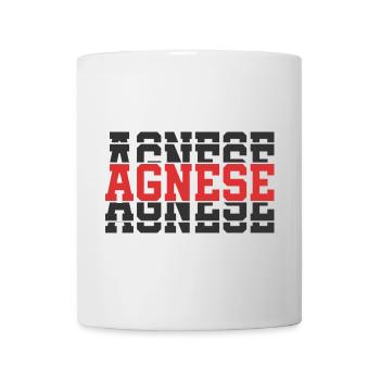 t-shirt Agnese t-shirt idée cadeau texte empilé - Mug blanc - blanc - Devant