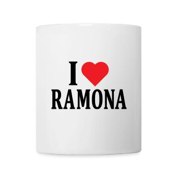 t-shirt I love Ramona t-shirt gift idea - Mug - white - Front