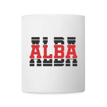 t-shirt Alba t-shirt gift idea stacked text - Mug - white - Front