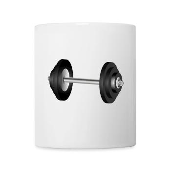 Motif d’haltères pour les amateurs de fitness et de gym - Mug blanc - blanc - Devant