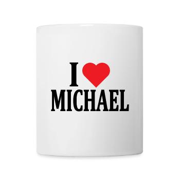 t-shirt I love Michael t-shirt gift idea - Mug - white - Front