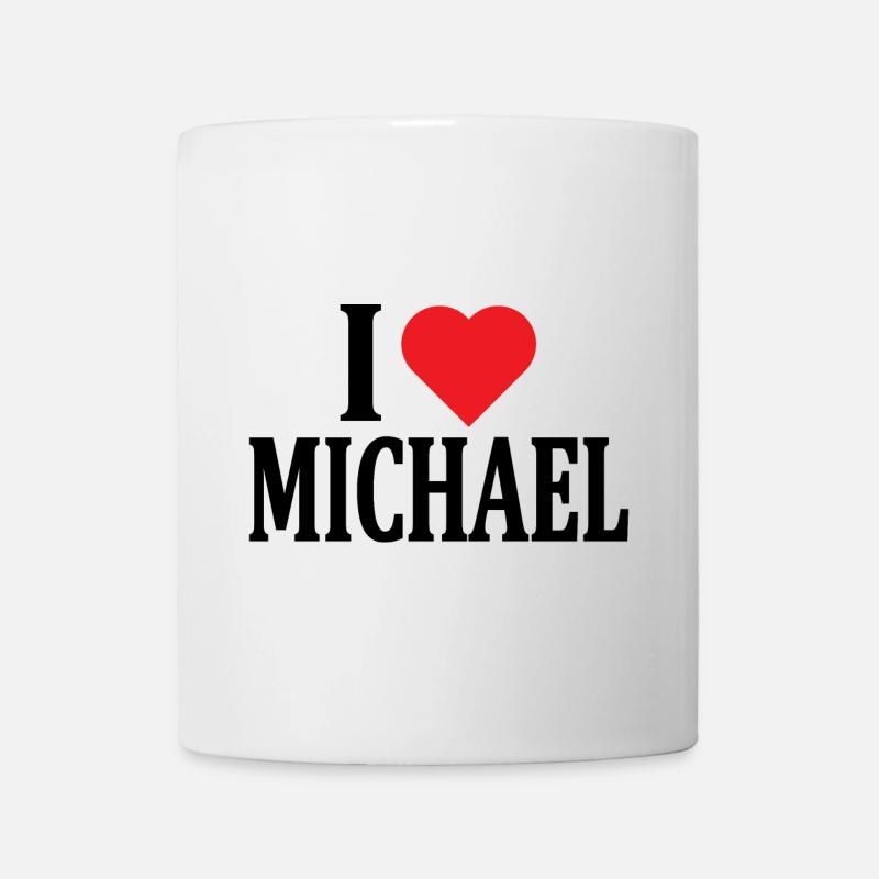 T-Shirt Ich liebe Michael T-Shirt Geschenkidee - Tasse - Weiß