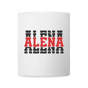 T-shirt Alena texte empilé idée cadeau t-shirt - Mug blanc - blanc - Devant