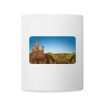 Famille de suricates | Personnalisable - Mug blanc - blanc - Devant