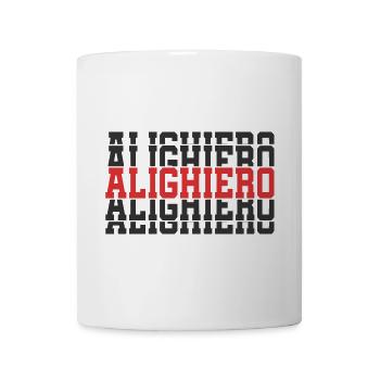 Alighiero t-shirt stacked text gift t-shirt - Mug - white - Front