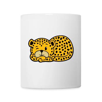 Léopard qui dort - Mug blanc - blanc - Devant