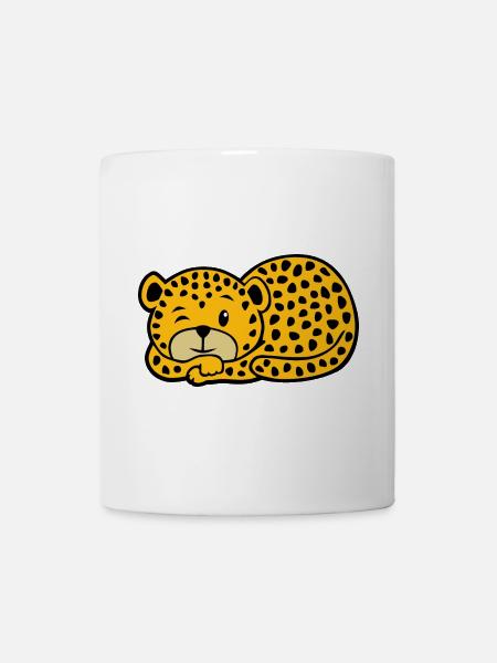 Léopard qui dort - Mug blanc - blanc