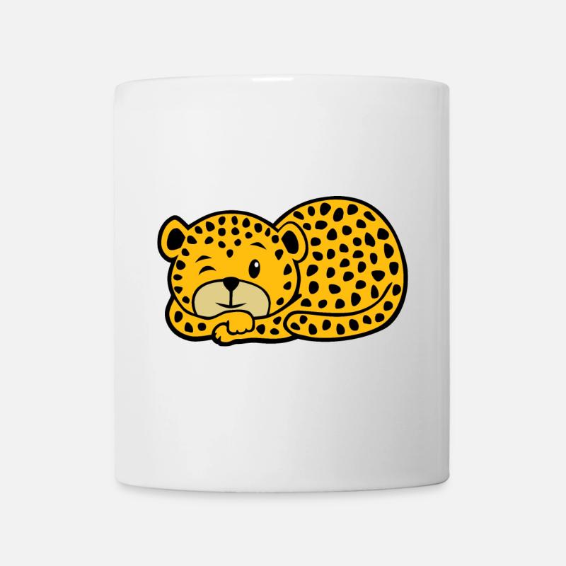 Léopard qui dort - Mug blanc - blanc