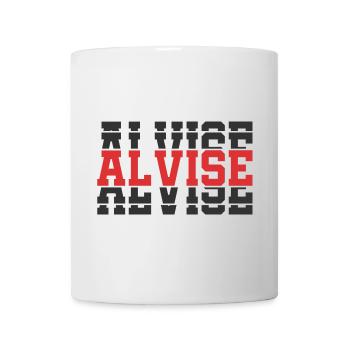 Alvise t-shirt t-shirt idée cadeau texte empilé - Mug blanc - blanc - Devant