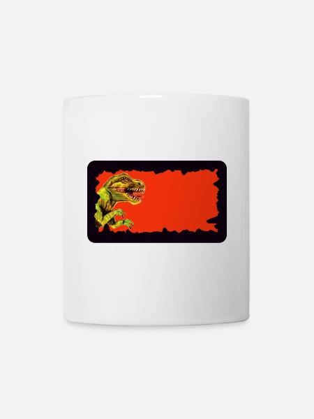 T-Rex Dinosaurier | personalisierbar  - Tasse - Weiß