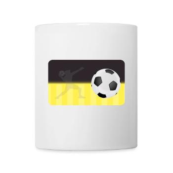 Soccer - black yellow - soccer player - Mug - white - Front