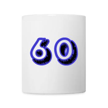 60. 60 YEARS. 60th ANNIVERSARY. 60TH BIRTHDAY. - Mug - white - Front
