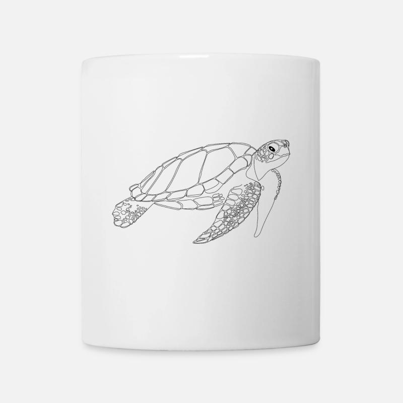 Tortue marine - Mug blanc - blanc