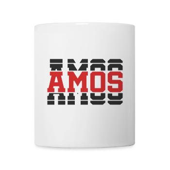 t-shirt Amos t-shirt gift idea stacked text - Mug - white - Front