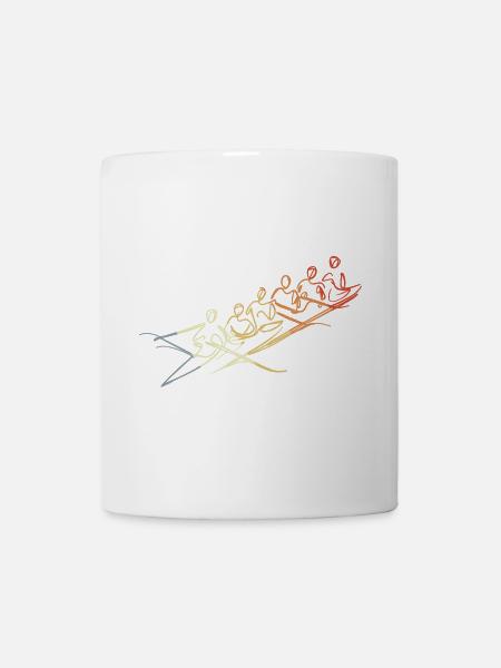 Ruderteam Zeichnung - Tasse - Weiß