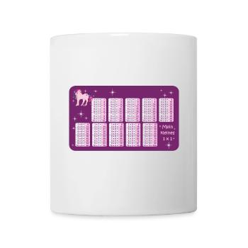 Licorne fantaisie avec des étoiles - Violet - Petit 1x1 - Mug blanc - blanc - Devant