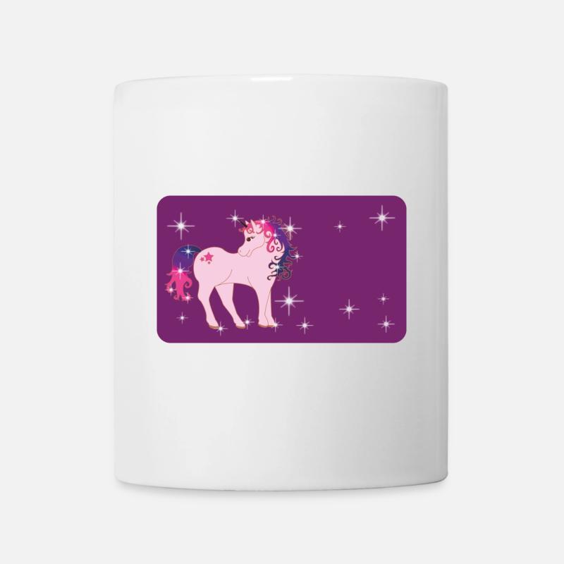 Fantasy Unicorn with Star - Purple - Mug - white