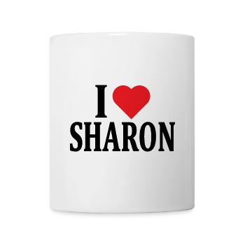 t-shirt I love Sharon t-shirt gift idea - Mug - white - Front