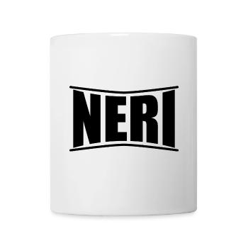 T-shirt noir t-shirt idée cadeau - Mug blanc - blanc - Devant