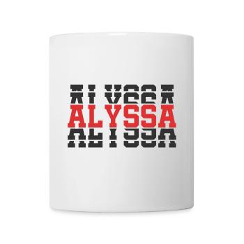 t-shirt Alyssa t-shirt gift idea stacked text - Mug - white - Front