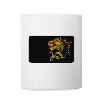 T-Rex Ausbruch durch Loch - Tasse - Weiß - Vorne