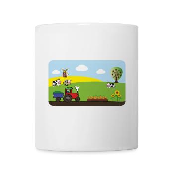 Tracteur de ferme - Moulin à vent Cows Fields - Mug blanc - blanc - Devant