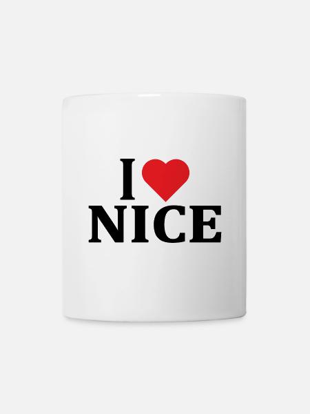 t-shirt I love Joli t-shirt idée cadeau - Mug blanc - blanc