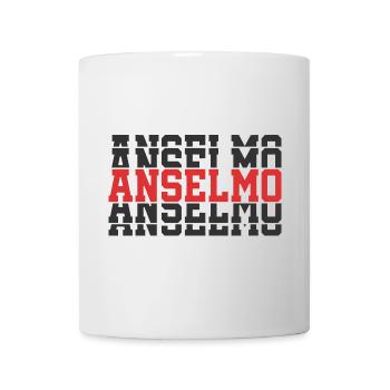 t-shirt Anselmo t-shirt idée cadeau texte empilé - Mug blanc - blanc - Devant