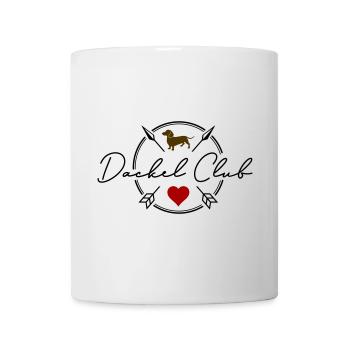 Goldene Dackelherz Silhouette - Tasse - Weiß - Vorne