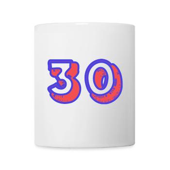 30. 30 YEARS. 30th ANNIVERSARY. 30TH ANNIVERSARY. - Mug - white - Front
