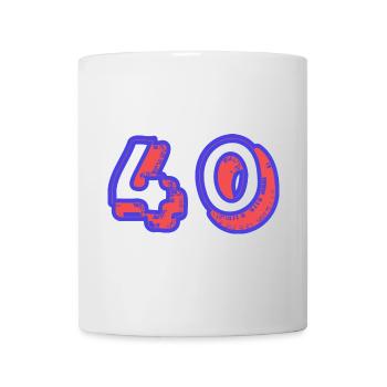 40. 40 YEARS. 40th ANNIVERSARY. 40TH ANNIVERSARY. - Mug - white - Front