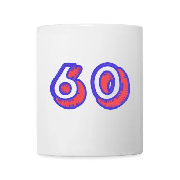 60. 60 YEARS. 60th ANNIVERSARY. 60TH BIRTHDAY. - Mug - white - Front