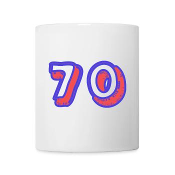 70. 70 ANS. 70e ANNIVERSAIRE. ANNIVERSAIRE 70 ANS. - Mug blanc - blanc - Devant