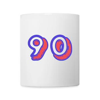 90. 90 ANS. 90e ANNIVERSAIRE. ANNIVERSAIRE 90 ANS. - Mug blanc - blanc - Devant