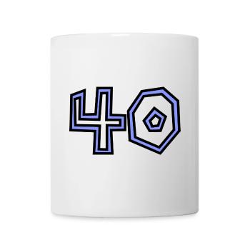 40. 40 YEARS. 40th ANNIVERSARY. 40TH ANNIVERSARY. - Mug - white - Front