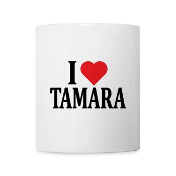 T-Shirt Ich liebe Tamara T-Shirt Geschenkidee - Tasse - Weiß - Vorne