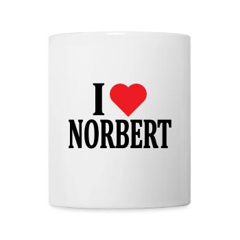 t-shirt I love Norbert t-shirt gift idea - Mug - white - Front