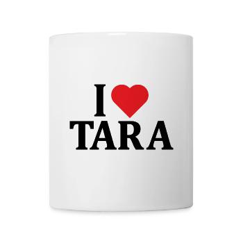 t-shirt J’aime Tara t-shirt idée cadeau - Mug blanc - blanc - Devant