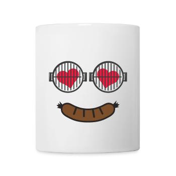 Grillen Grillmaster grillt BBQ-Wurst Holzkohle - Tasse - Weiß - Vorne
