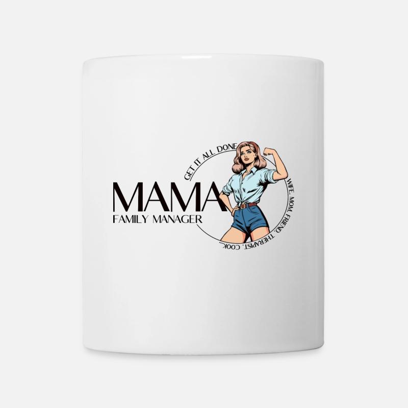 Mama Family Manager – Mom Power Design - Mug - white