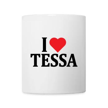 T-Shirt Ich liebe Tessa T-Shirt Geschenkidee - Tasse - Weiß - Vorne