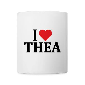 T-Shirt I love Thea T-Shirt Geschenkidee - Tasse - Weiß - Vorne