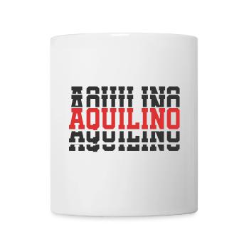 Aquilino t-shirt stacked text gift t-shirt - Mug - white - Front
