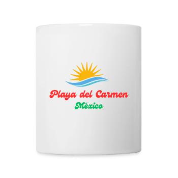 Playa del Carmen Mexiko Sonne Wasser Design - Tasse - Weiß - Vorne