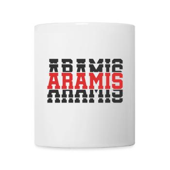 Aramis t-shirt t-shirt idée cadeau texte empilé - Mug blanc - blanc - Devant