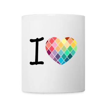 Ich liebe - Diamanten - Tasse - Weiß - Vorne
