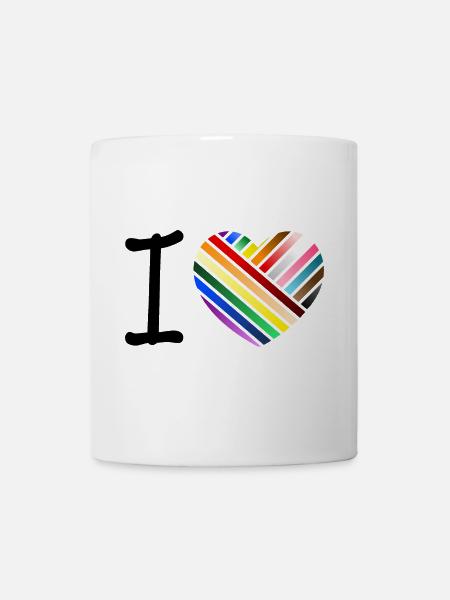 I love - modern - Mug - white